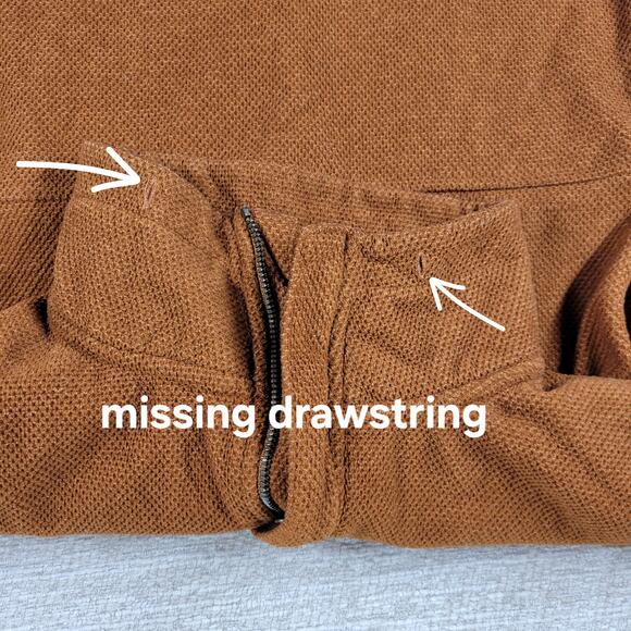 Avalanche Fleece Womens Small Rust Brown Quarter Zip Textured Pullover Top - Picture 8 of 15